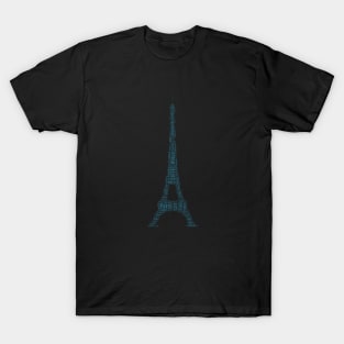 Eiffel Tower Travel Text Word Cloud T-Shirt